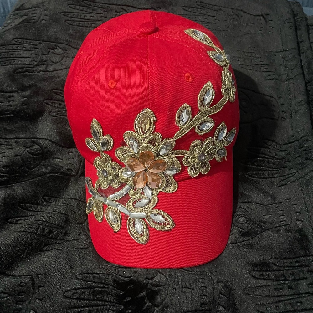 Red Embroidery Hat withโฆ..